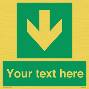 Safe condition Custom arrow down sign